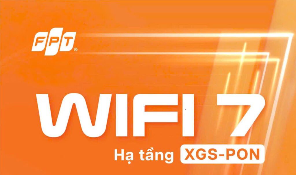Hình ảnh logo Wi-Fi 7 của FPT Telecom, nhà mạng tiên phong triển khai công nghệ Wi-Fi 7 tại Việt Nam.