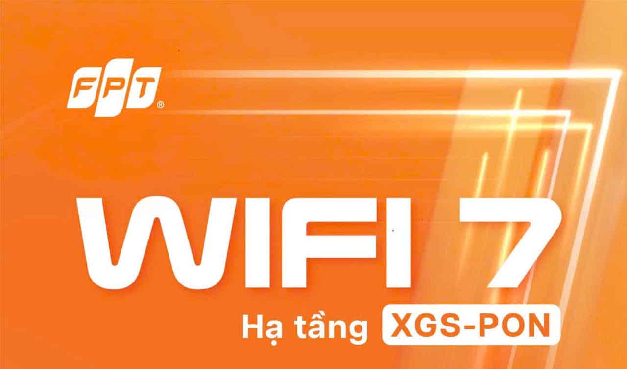 Hình ảnh logo Wi-Fi 7 của FPT Telecom, nhà mạng tiên phong triển khai công nghệ Wi-Fi 7 tại Việt Nam.